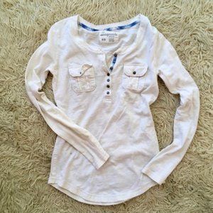 Aeropostale Tag: Medium (XS fit). Henley White